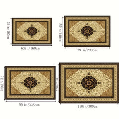 Boho Anti Fatigue Kitchen Rugs Vintage Absorbent Non Slip Soft Floor Mat
