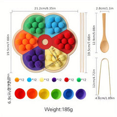 Rainbow Board Clip Ball Toy for Kids Learning & Training