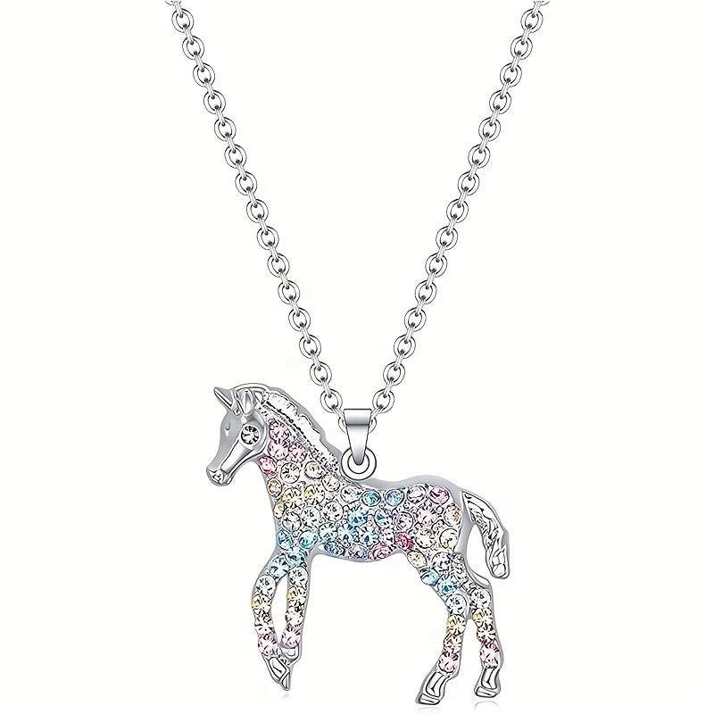 Horse Pendant Necklace for Girls