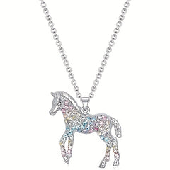 Horse Pendant Necklace for Girls