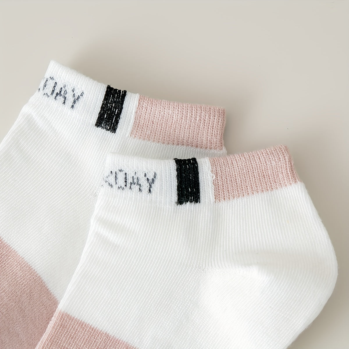 Geometric Pattern Ankle Socks for Women, 5 Pairs
