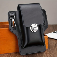 Stylish Lychee Pattern Faux Leather Belt Bag for Outdoor Adventures