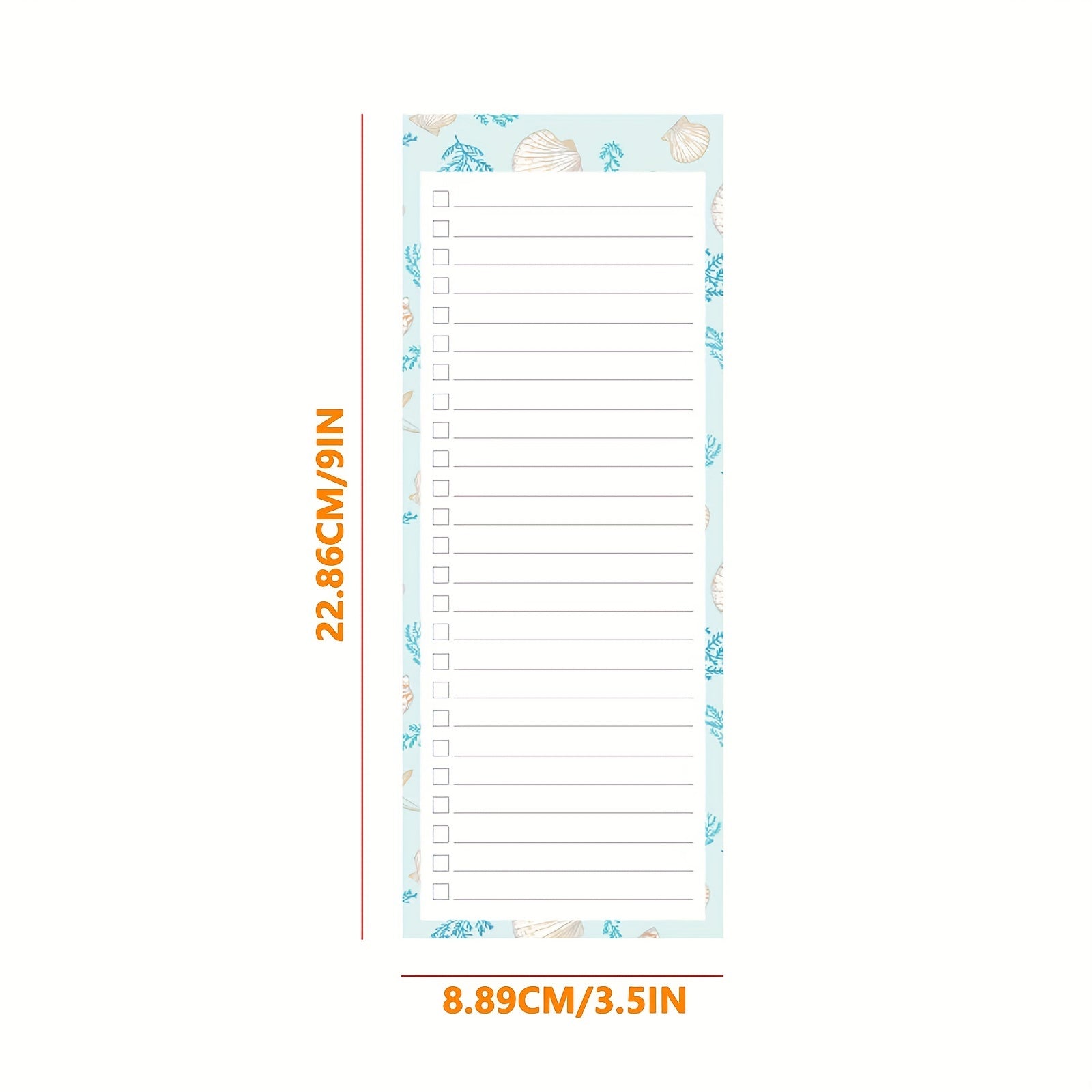 Ocean Theme Magnetic Notepad 60 Sheets To Do List Grocery Shopping Summer Theme