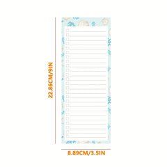 Ocean Theme Magnetic Notepad 60 Sheets To Do List Grocery Shopping Summer Theme
