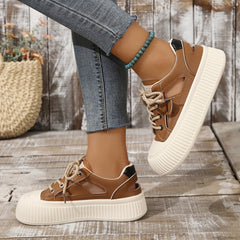 Versatile Summer Hollow Sandals Casual Thick Bottom Flat Shoes