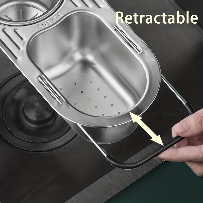 Kitchen Sink Corner Drying Rack Stainless Steel Sponge Drainer