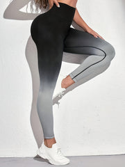 Gradient High Waist Yoga Leggings Fitness Workout Slim Fit Pants