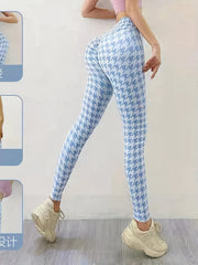Allover Print High Rise Butt Lifting Leggings