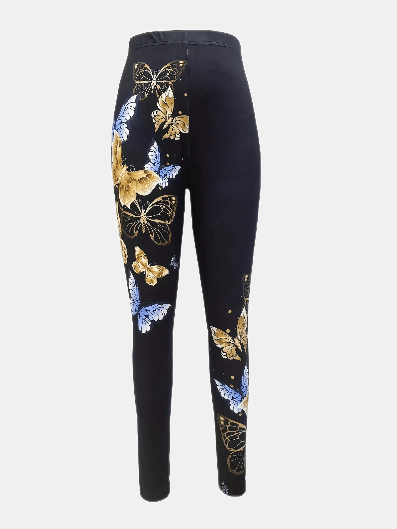 Butterfly Print Skinny Leggings High Waist Stretchy Leggings