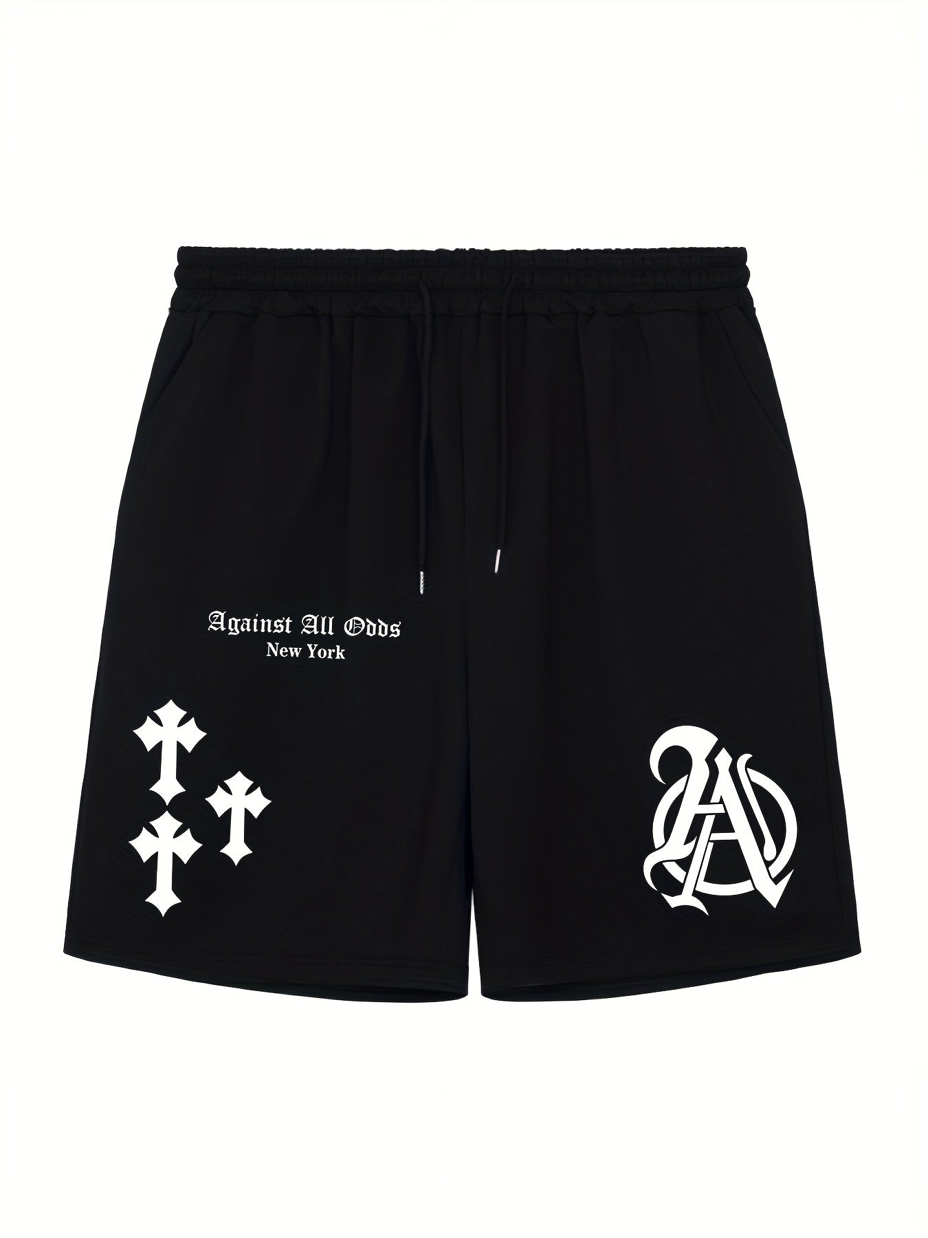 Men's Casual Solid Stretch Elastic Waist Drawstring Shorts