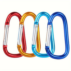 8pc D Shaped Aluminum Carabiner Hook Metal Buckle for Travel Camping Backpacking