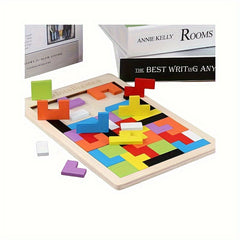 Wooden Puzzle Pattern Puzzle Game With 60 Challenges