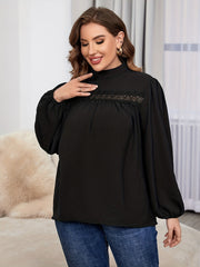 High Neck Lace Blouse for Women