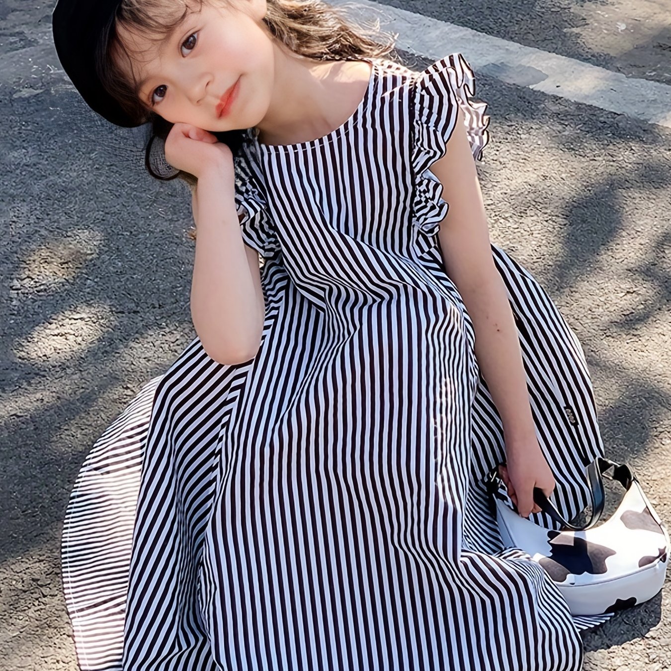 Stylish Striped One Piece Dress for Girls - Perfect for Parties & Summer Fun