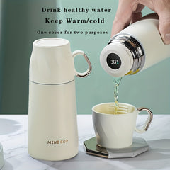 Double Layer Stainless Steel Thermal Cup, Leakproof Insulated Water Bottle