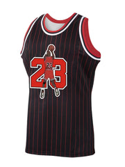 Men's Striped Number Print Sleeveless Basketball Jersey