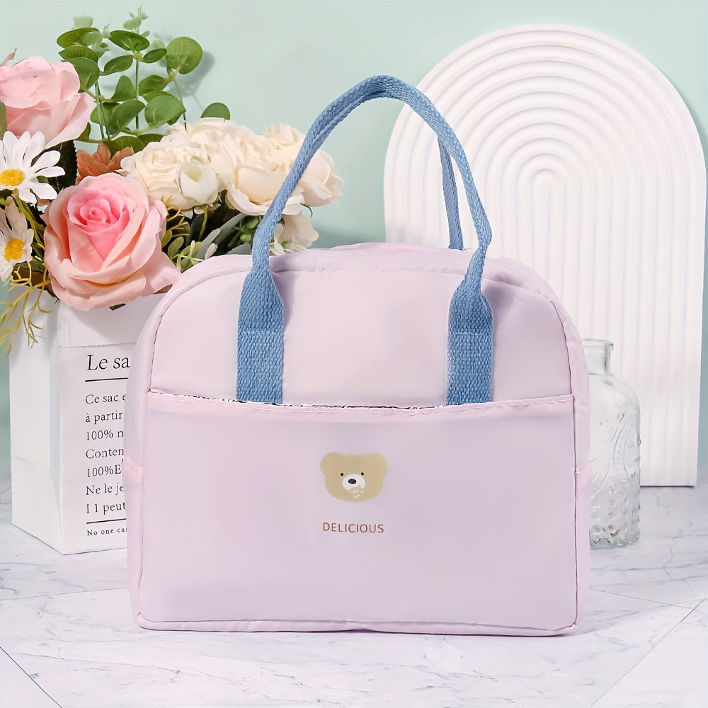 Macaron Insulation Bag Portable Aluminum Foil Meal Lunch Bag for School and Work
