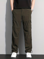 Men's Loose Straight Leg Sports Pants Waterproof Quick Dry Cargo Trousers