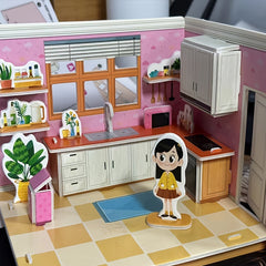 4pcs 3D Assembly Room Model DIY Building Puzzle Christmas Gift