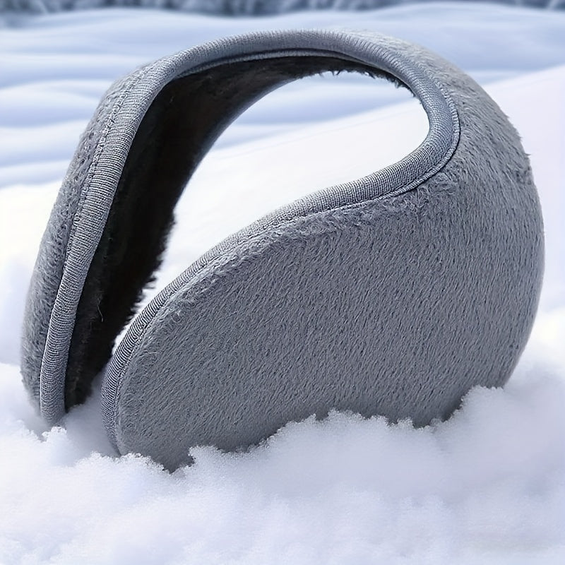 Thermal Insulated Plush Fleece Ear Warmers Soft Fuzzy Winter Ear, Ergonomic Fit