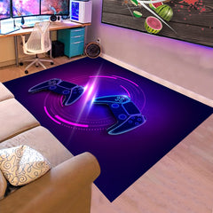 Colorful Game Console Floor Carpet Enhances Gaming Experience