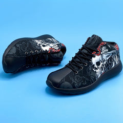 Scary Skull Pattern High Top Sneakers