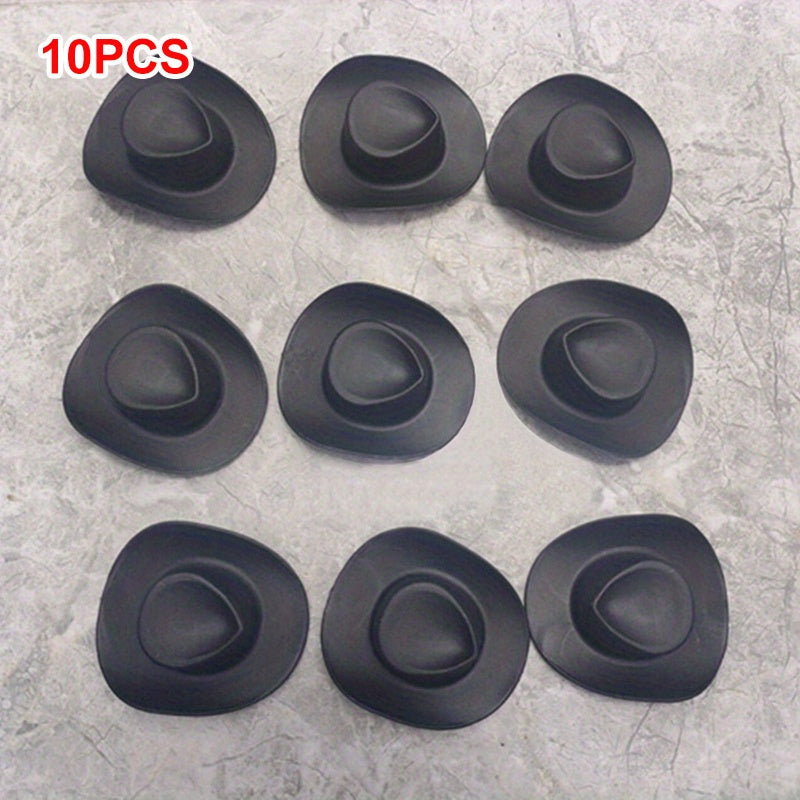 10pcs Toy Cowboy Hat Doll Plastic Hat Multicolor