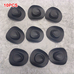 10pcs Toy Cowboy Hat Doll Plastic Hat Multicolor
