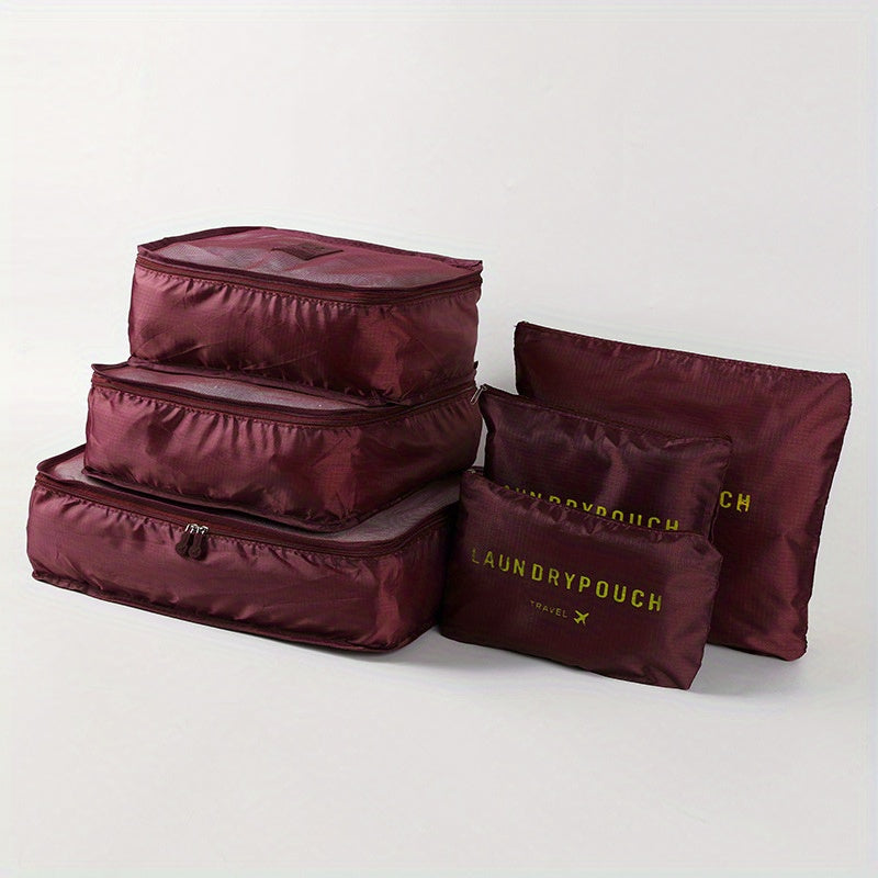 6pcs Set Travel Organizer Foldable Clothes Storage Bags