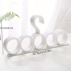 6pcs Scarf Rack Organizer Hanger Space Saving Wardrobe Hanger