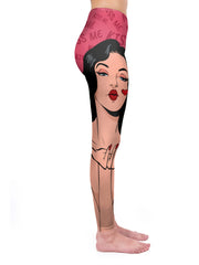 Figure Print Skinny Leggings High Waist Yoga Leggings Women's Clothing
