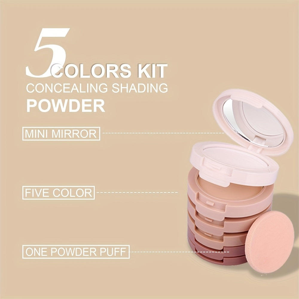 5-in-1 Makeup Powder: Concealer Contour Bronzer Control Setting Powder