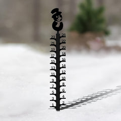 Snowman Snow Gauge Christmas Snowflake Measuring Gauge Metal Snowy Probe