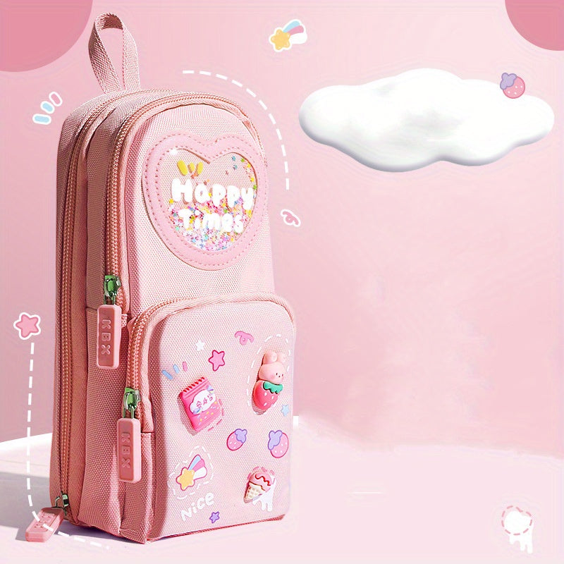 Girls Large Capacity Pencil Case & Stationery Set