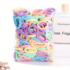 100pcs Colorful Hair Ties Ponytail Holders Set for Baby Girls