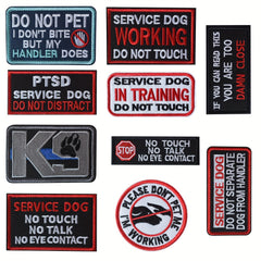 J CARP 10Pcs Service Dog Patches for Men Tactical Pet Training Fasten