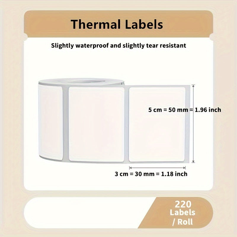 Thermal Stickers Labels Roll Barcodes Inventory Christmas Stickers