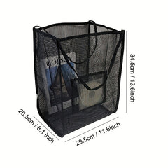Large Capacity Mesh Beach Bag Foldable Kids Sea Shell Bags