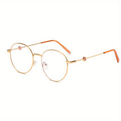 Retro Round Metal Frame Anti-Light Glasses for Men