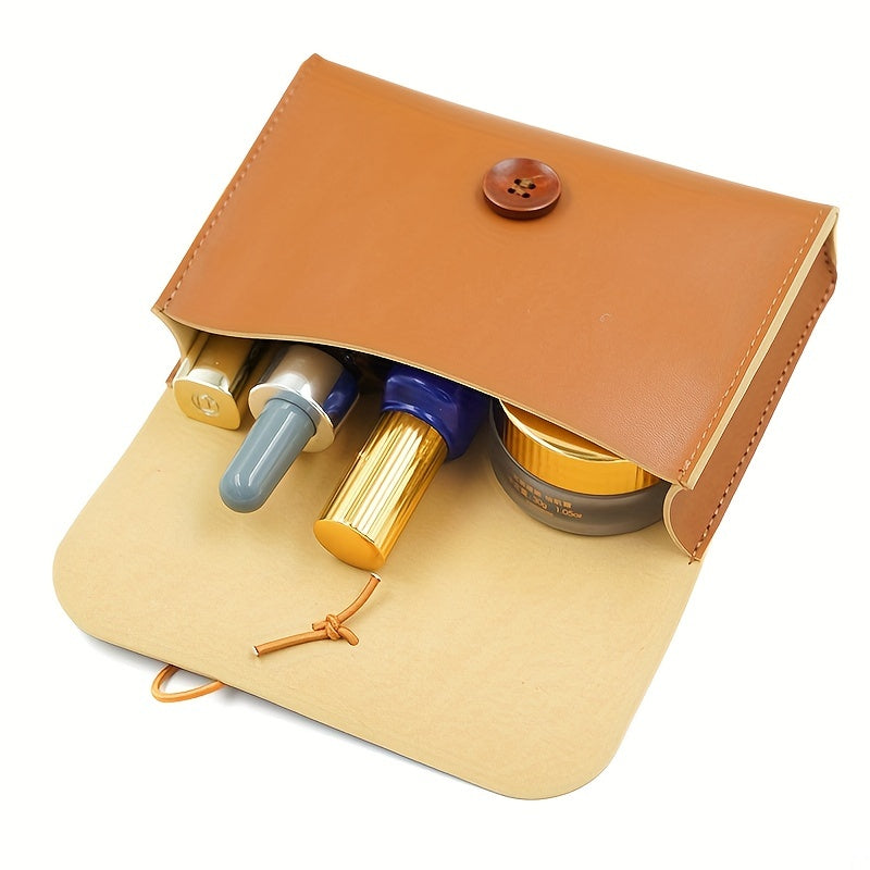 PU Leather Cosmetic Bag Women Hasp Makeup Bags Beauty Case Travel