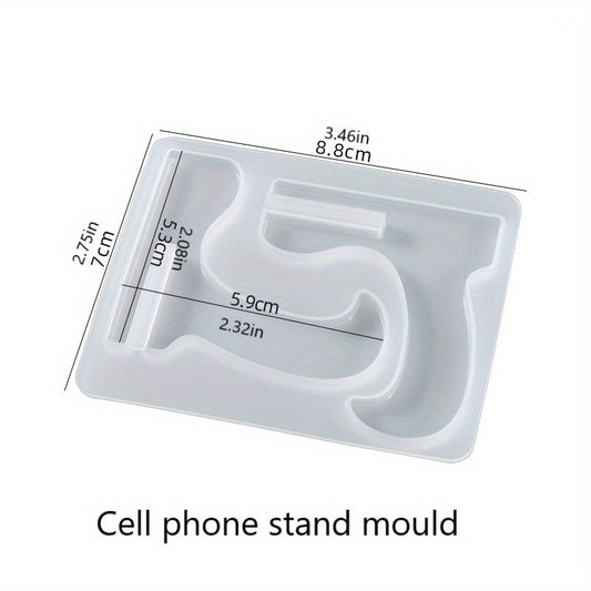Crystal Drip DIY Resin Mold Cell Phone Stand Silicone Mold
