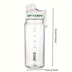 680ml Clear Water Cup with Filter, Leakproof Lightweight Bottle