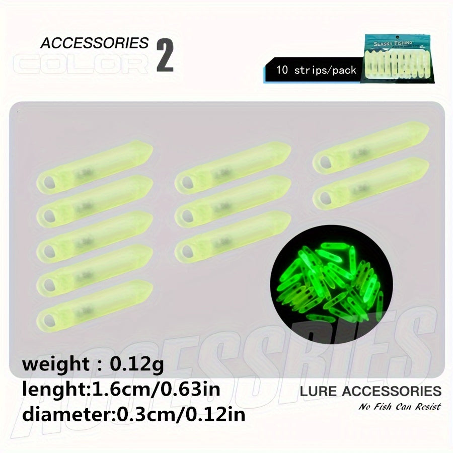 10pcs Fishing Sound Bar Rattle Tube For Soft Worm Jigs Making