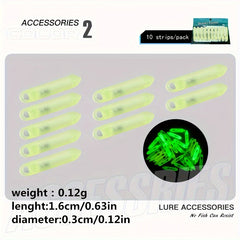 10pcs Fishing Sound Bar Rattle Tube For Soft Worm Jigs Making