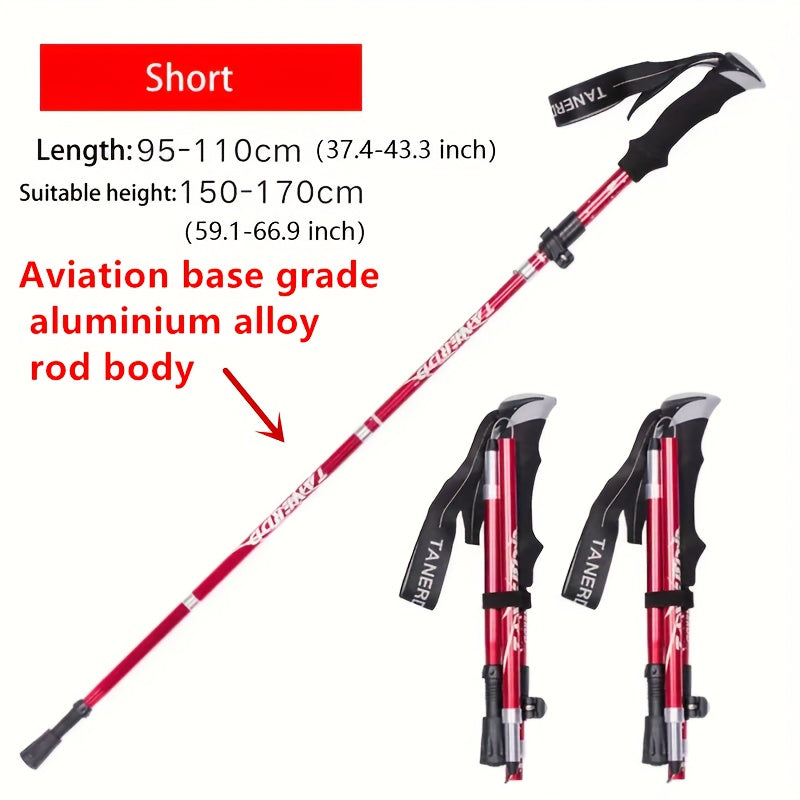 2pcs Lightweight Trekking Poles for Hiking Camping Outdoor Walking