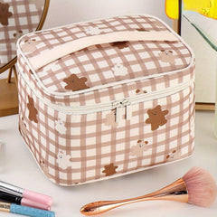Cow Pattern Makeup Bag Organizer Water Resistant Large Travel Toiletry Bag