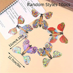 10 Pcs Magical Wind-Up Flying Butterfly Surprise Toys