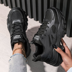 Women's Casual Sports Front Strap Dad Shoes Lightweight High Sports Shoe