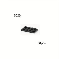 50pcs Bulk Building Blocks Thin Figure Bricks 2X4 Dots Educational