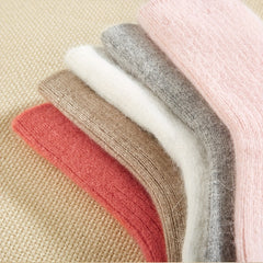 2 Pairs Fuzzy Socks Warm & Cozy Mid Tube Stockings